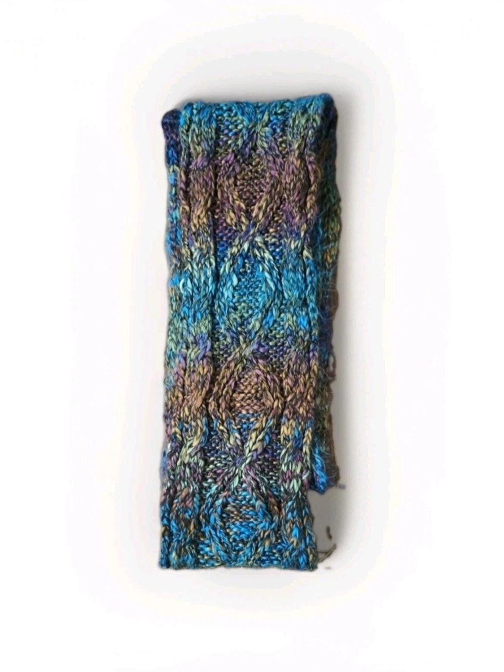 Studio S Multicolor Cable Knit Infinity Scarf Wool Blend